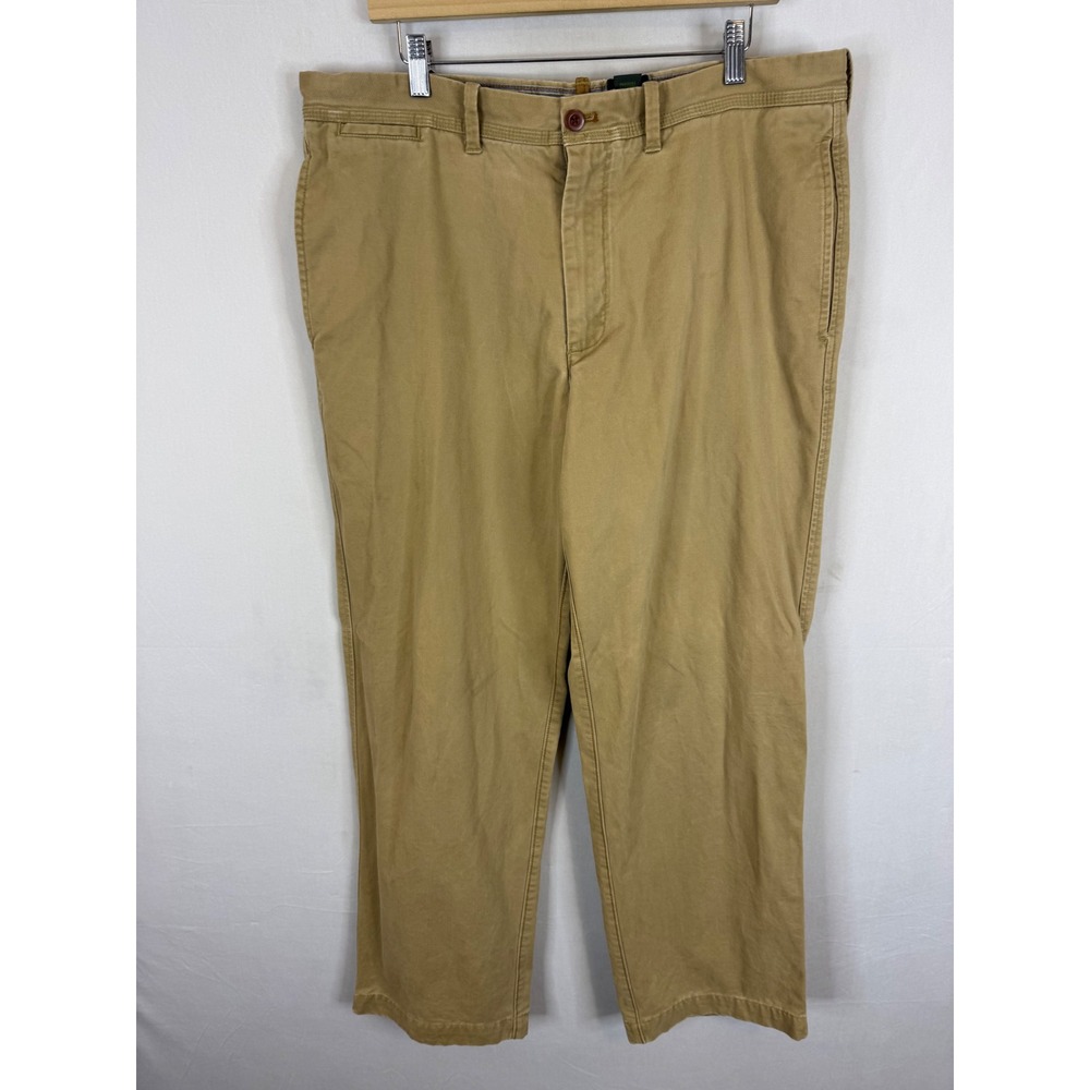 Timberland Mens Khaki Chino Pants Straight Leg Tan Cotton Blend 38x32